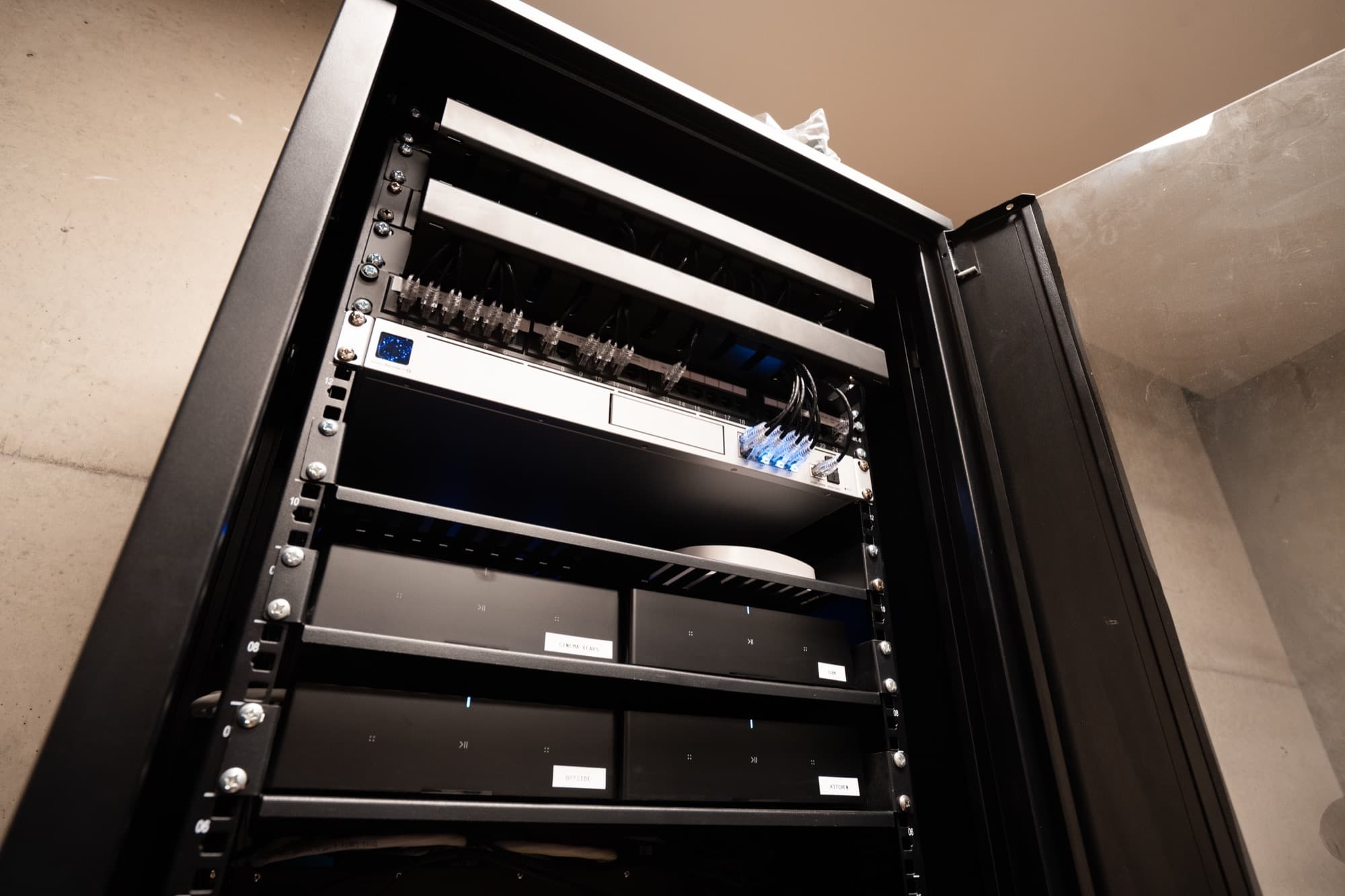 Commercial AV rack infrastructure