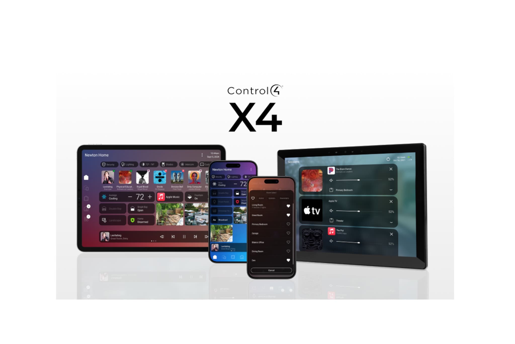 Control4 controller and touchscreen in a Melbourne smart home