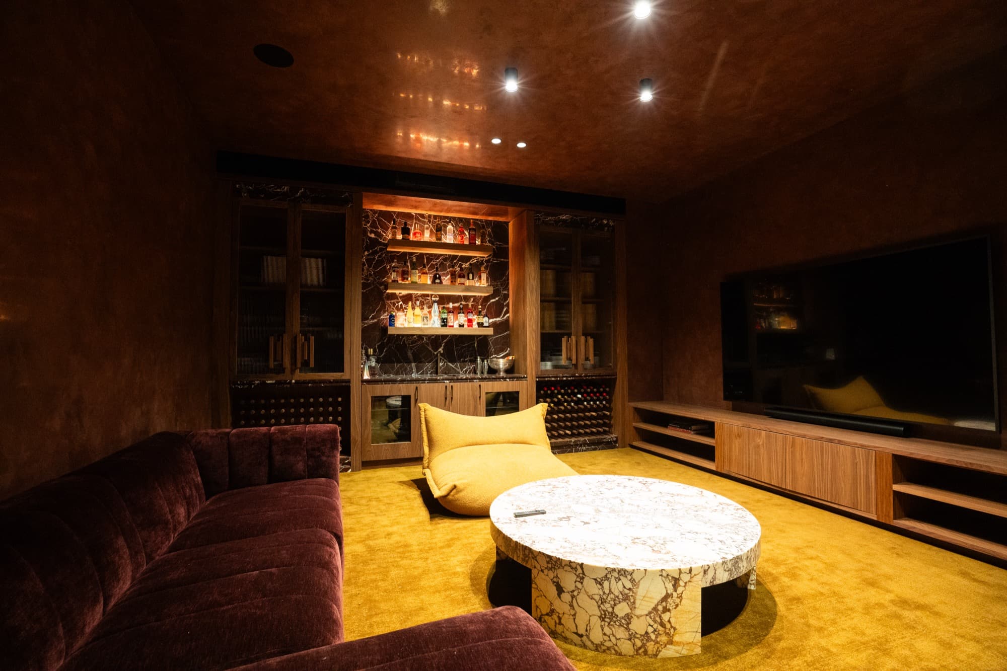 Torquay Coastal Residence home theatre and bar